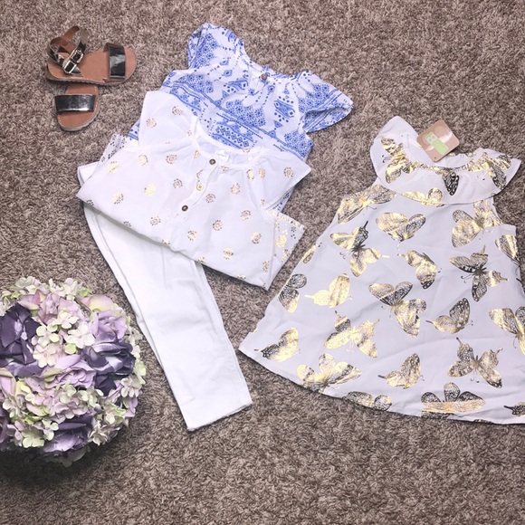 Carters Girls Outfit with Crazy8 Dress - Picture 1 of 3